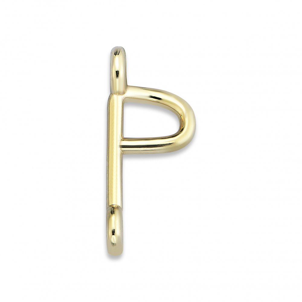 Personalized Initial Gold Bracelet 'P'